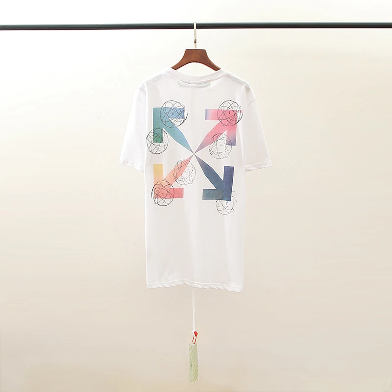 

2021 spring and summer fashion brand short sleeve Pullover color printing men's and women's cotton T-shirt