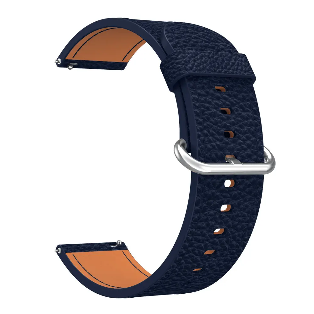 Midnight blue 22 мм ремешок из натуральной мягкой кожи для часов samsung gear S3 для huawei watch GT 46 мм/Amazfit GTR 47 мм ремешки для браслетов - Цвет ремешка: Midnight blue