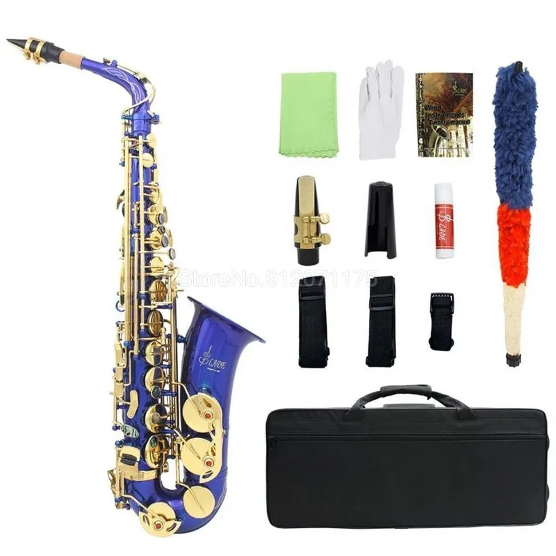 

Ammoon Eb Alto Saxophone Brass Lacquered Gold E Flat Sax 82Z Key Type Woodwind Instrument High Quality In Stock With Cleaning