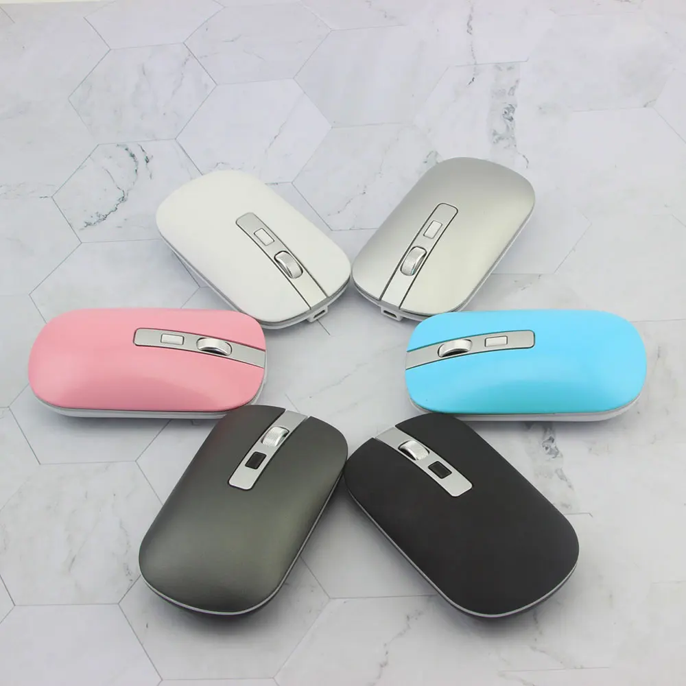 Ультра тонкая Bluetooth мышь USB 2 4G беспроводная 1600DPI оптическая эргономичная