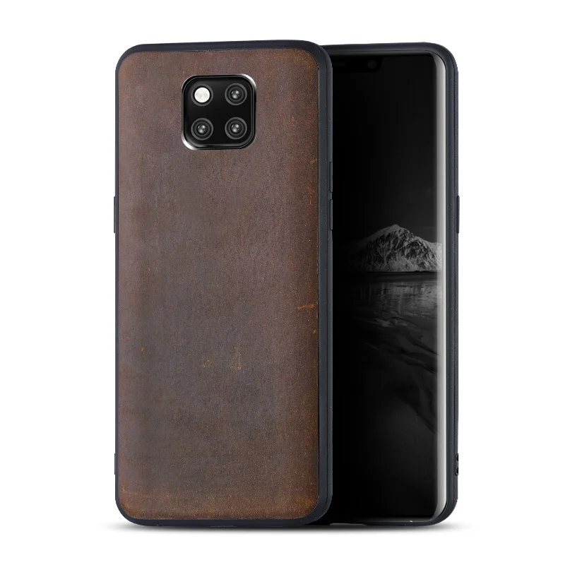 Retro Leather phone case for Huawei mate 20 10 Lite 9 pro Genuine leather fundas huawei y9 2019 y7 honor 20pro | Мобильные телефоны