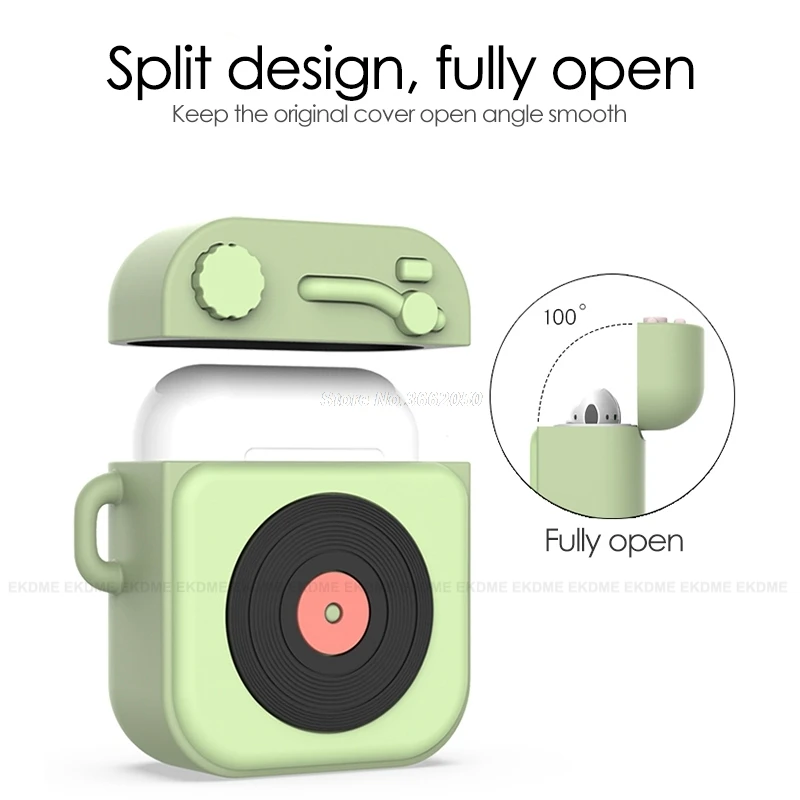 3D Ретро Bluetooth беспроводной Чехол для наушников для AirPods 2 чехол силиконовый мультяшный чехол Аксессуары для Air Pods 1 Зарядная коробка