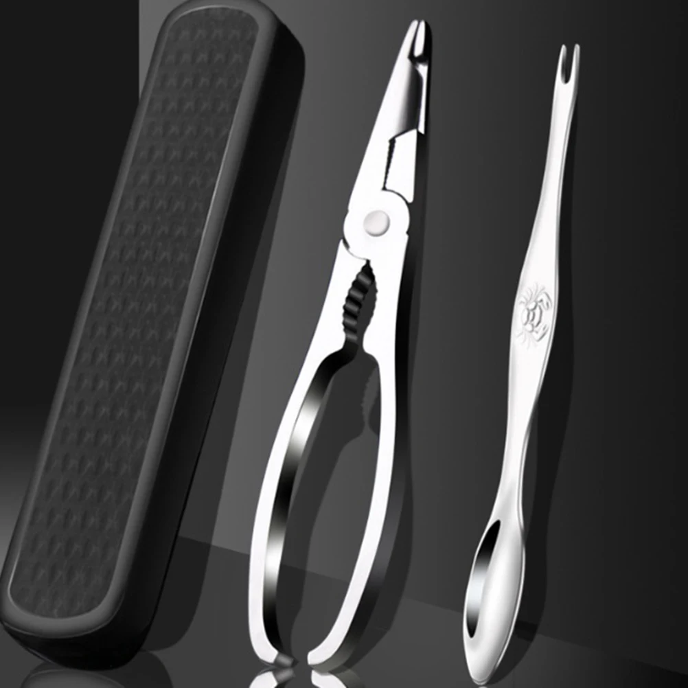 

1/3pcs Stainless Steel Crab Claw Crab Needle Portable Clamp Set Eating Tool Crab Peeling Needle Crab Peeling Tools