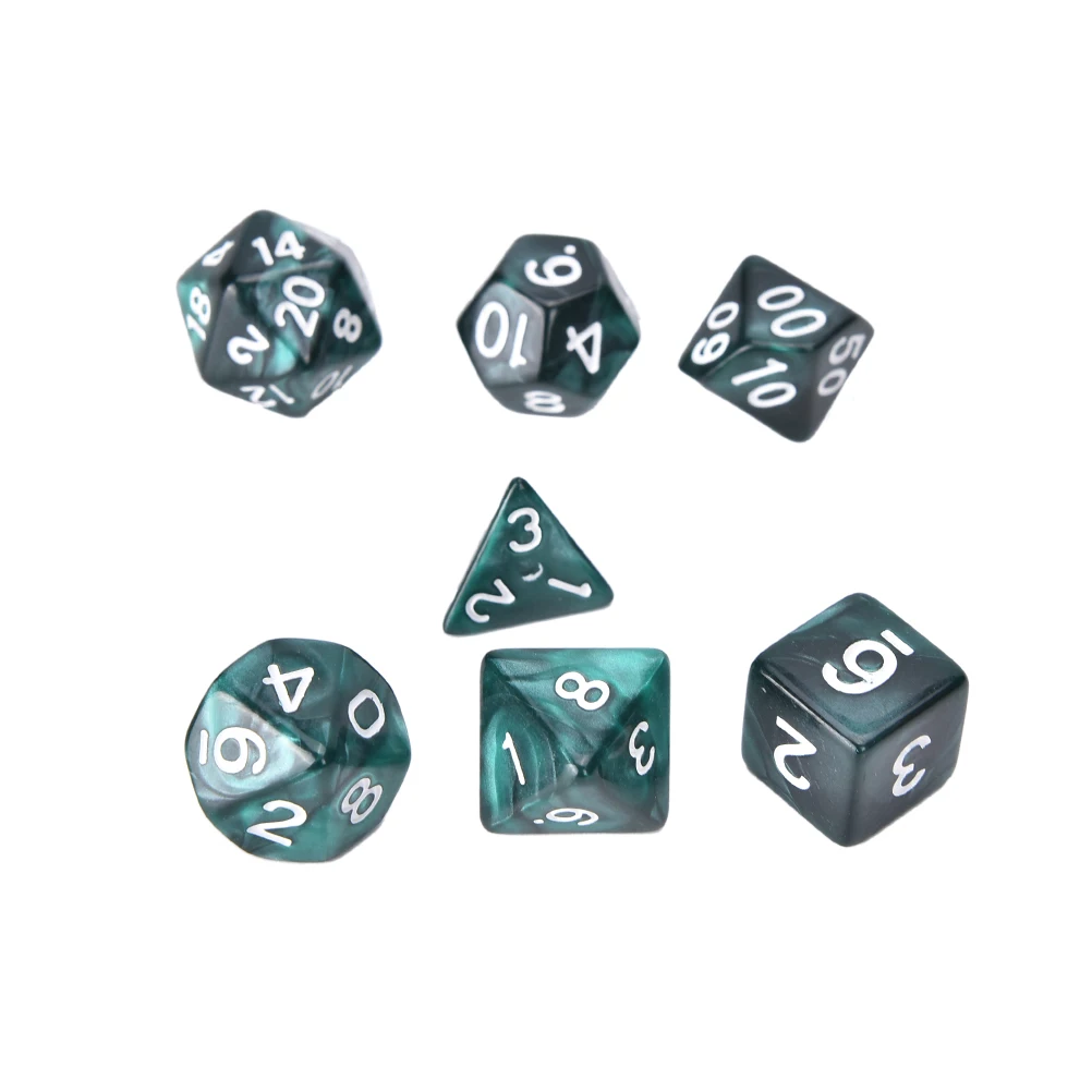 7 шт. D10 многогранные драгоценные кости для RPG Подземелья и Драконы DND D & игры набор
