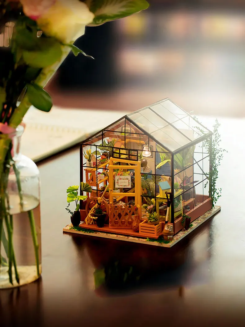 Креативный кофейный магазин книжный сборный миниатюрный кукольный домик сделай