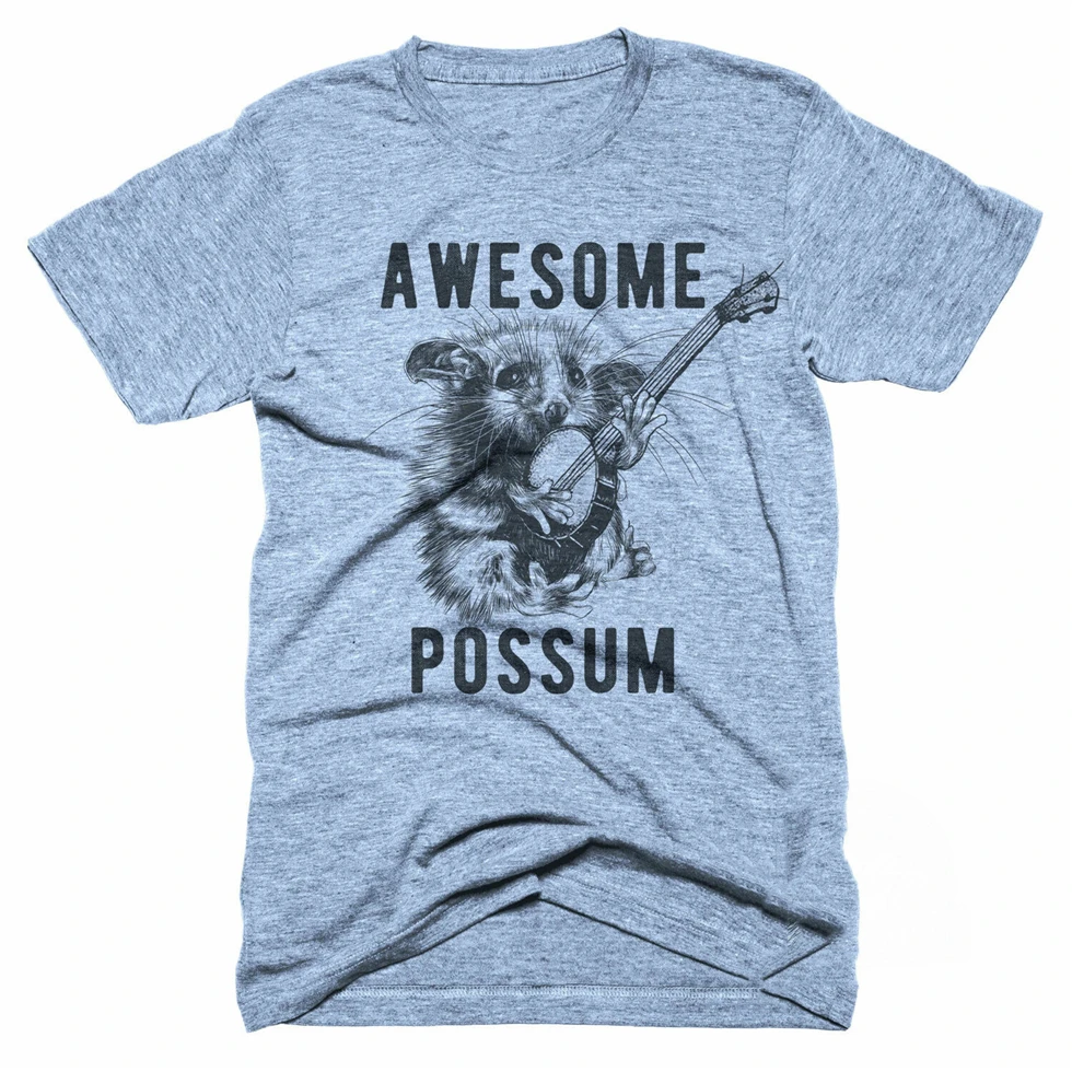 Потрясающая футболка Possum забавная рубашка банджо с гитарой музыкальные подарки