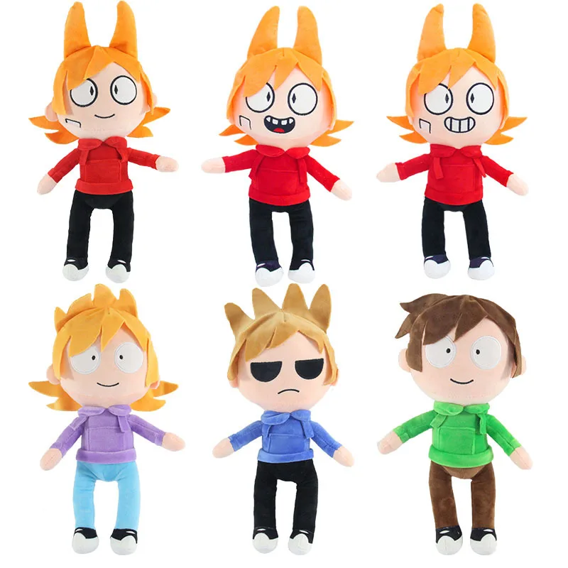 Eddsworld-Conjunto de mu&ntilde;ecos de peluche de Anime para ni&ntilde;os, juguetes de felpa suave, decoraci&oacute;n del hogar, regalos para ni&ntilde;os, 4 unids/set-1