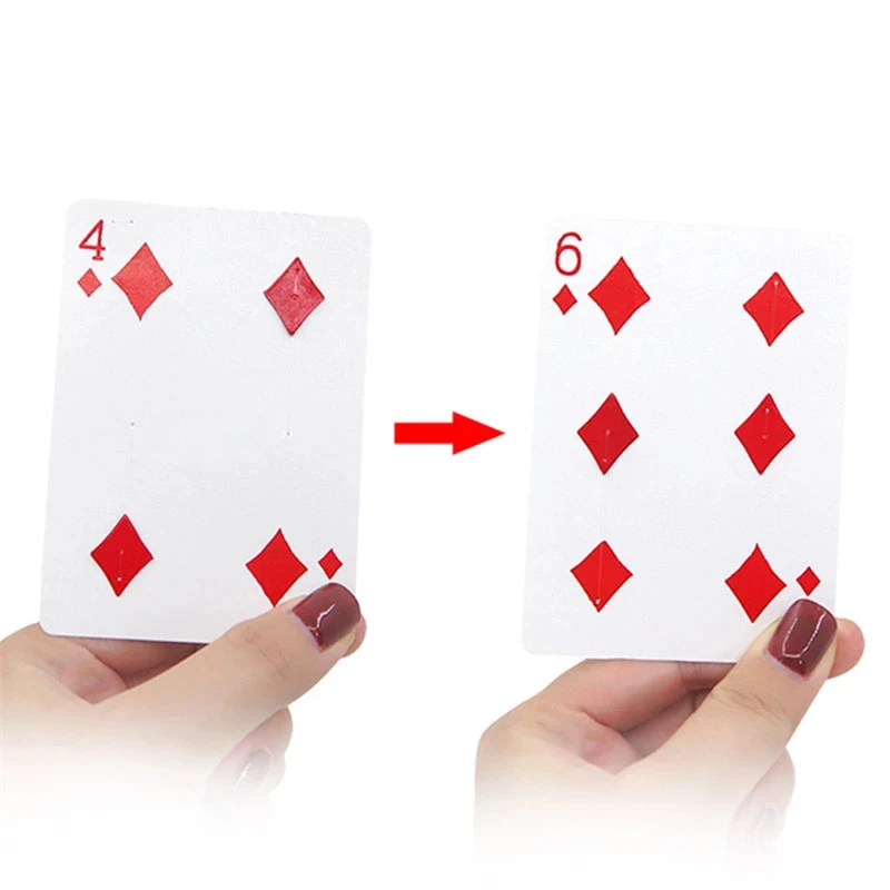 

1 Pcs Fantastic 4 To 6 Moving Point Card Magic Tricks Gimmick Magia Professional Magician Trick Close Up Magic Prop Illusions