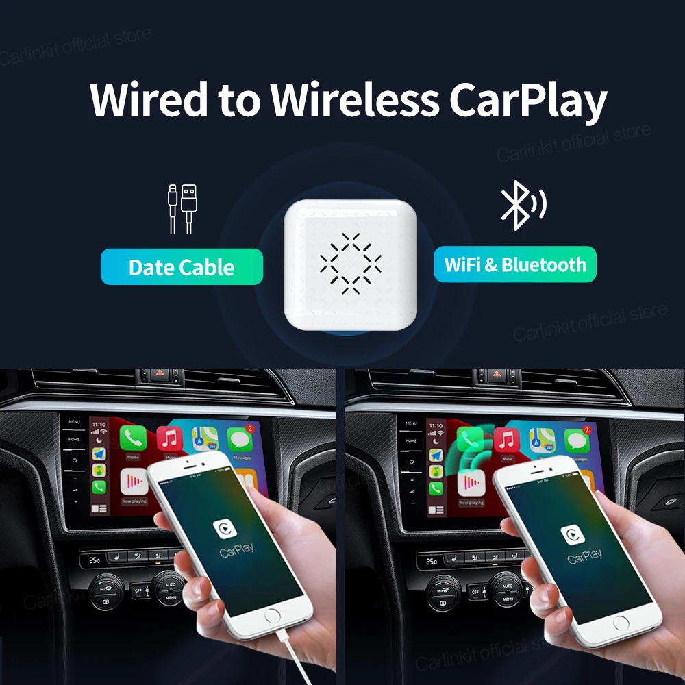 Беспроводной USB-ключ для автомобиля Apple Carplay Mini Carlinkit 3 IOS адаптер синхронизации