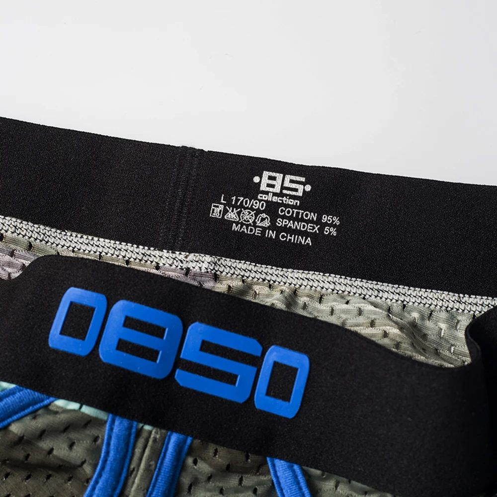 BS сексуальное мужское нижнее белье сетчатые камуфляжные мужские трусы дышащие