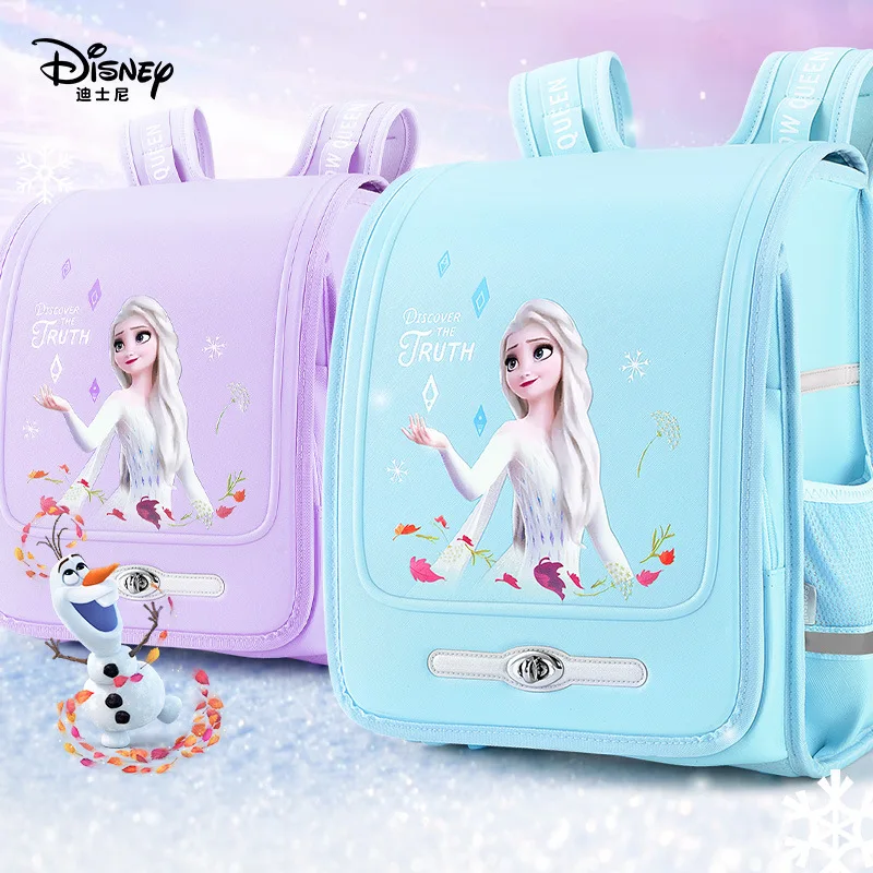 

Disney Backpacks Frozen School Bags for Girls Elsa Anna Large Capacity Water Proof Primary Student Orthopedic Back Mochilars