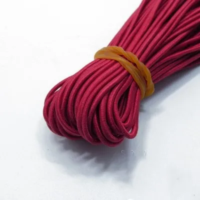 Wine red 5meters 2 мм Экологичный круглый резиновый эластичный шнур эластичные ленты Веревка Ювелирные браслеты изготовление одежды бирка DIY аксессуары для рукоделия - Цвет: Wine red 5meters