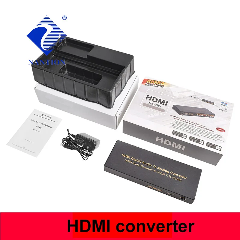 Аудио экстрактор HDMI-com 4K HDMI цифровой аудио от LPCM до 7 1 Аналоговый преобразователь