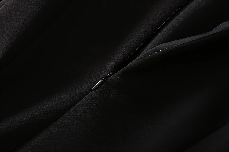 

Celebrity 2021 Spring Party Women's Dress Stand Neck Crystal Beading Deco Long Sleeve Bodycon Black Dress Club Sexy Above Knee