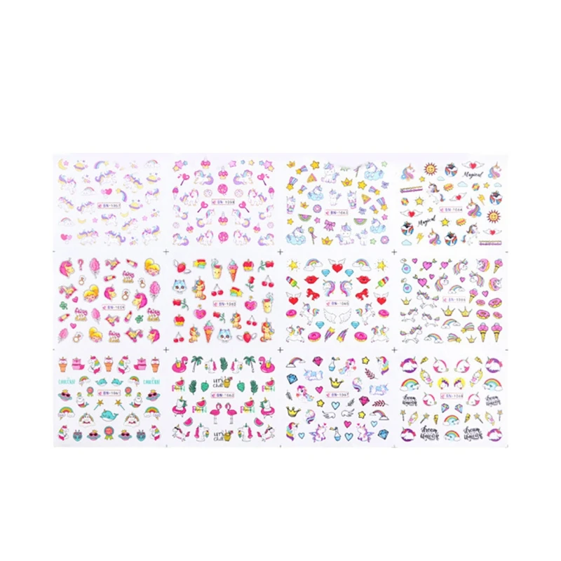 

Cartoon Fruit Nail Art Stickers Decals 3D Nails Art Supplies Self-Adhesive Manicure DIY Decorations for Home Salon Use