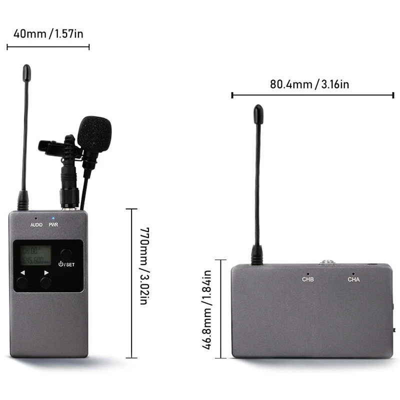 KW M01F 50 канальный UHF профессиональный перезаряжаемый двойной беспроводной Lavalier