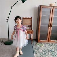 2021 new girls hanfu summer dress childrens little girl retro tang dresses chinese style kids clothes toddler girl clothes