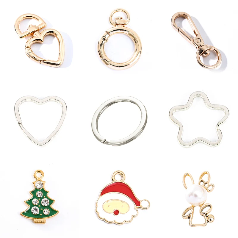 

Christmas DIY Metal Keychain For Matching Jewelry Accessories Hook Car Key Animals Creative 2019 New Designer Handmade Key Ring