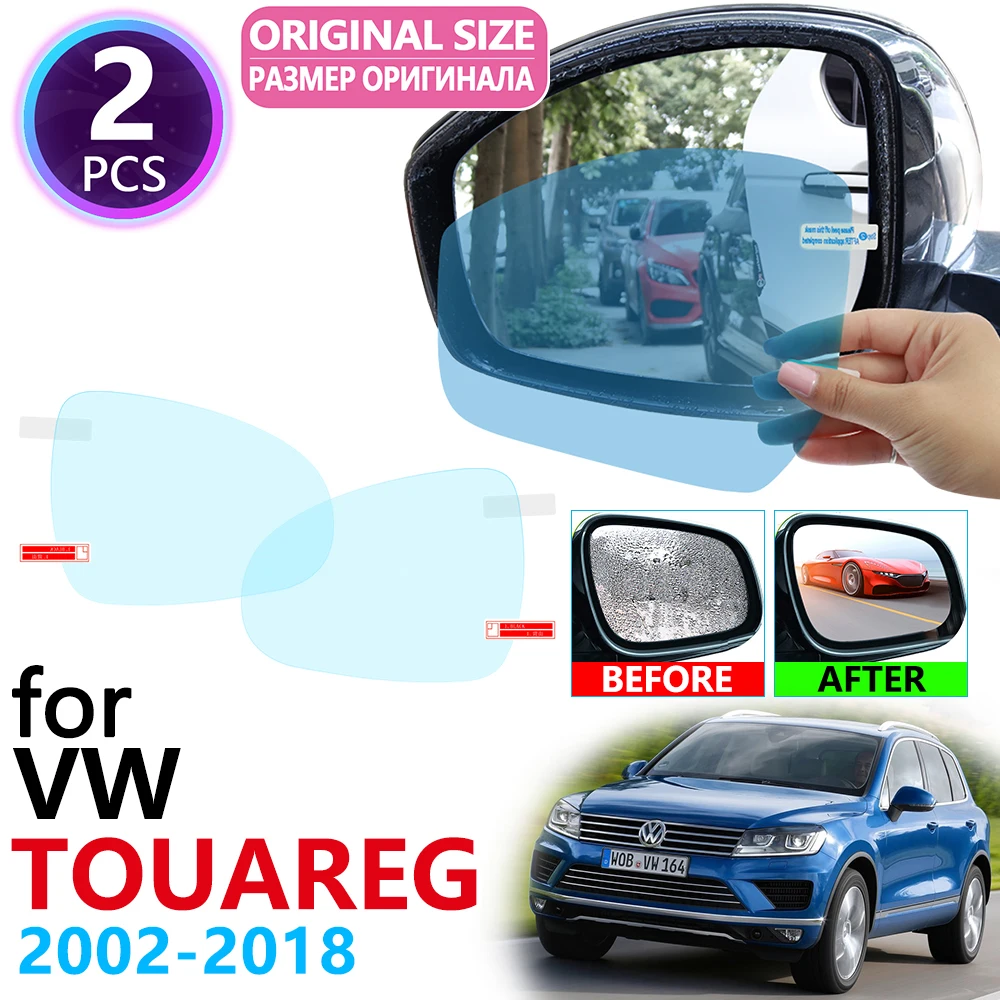 

Полноэкранное зеркало заднего вида для Volkswagen VW Touareg 7L 7P 2002 ~ 2018, противотуманное, непромокаемое, противотуманное, автомобильные аксессуары ...