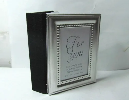 (50 шт./лот) золотой свадебный Подставка для столовых приборов и мини-фотоальбом