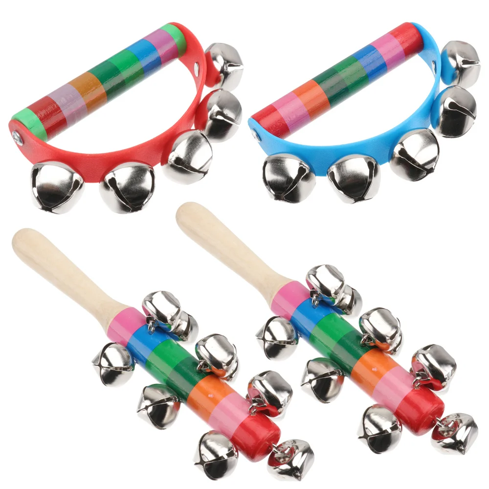 

4Pcs Festival Rattles Creative Handbell Toys Kid Rattle Playthings for Party