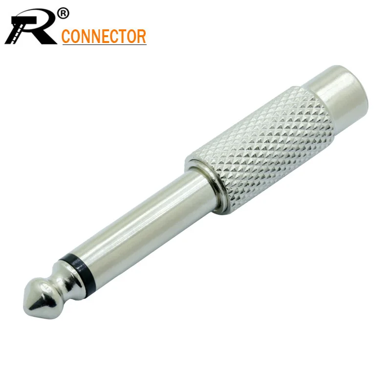 Разъем RCA с никелированным покрытием 6 35 мм