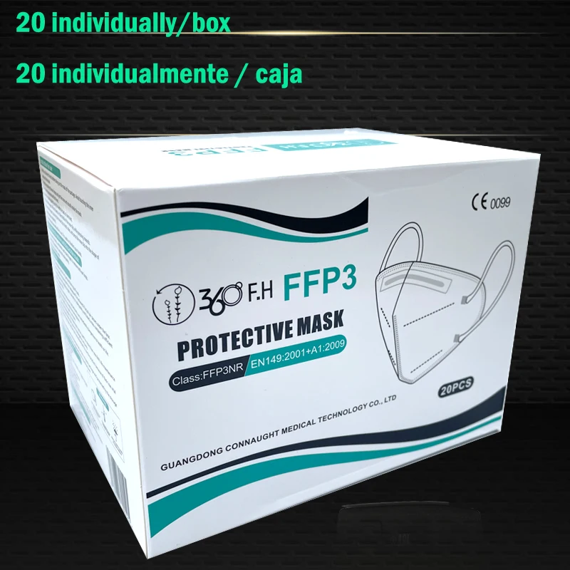 ffp3mask Black Face Mask Approved ffp3 mascarillas homologadas masks fpp3 with Spongeреспиратор ffp 3 mascherina (1Pcs/pack |