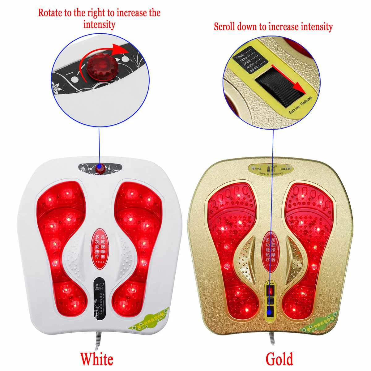 Электрический массажер для ног 220 В с вибрацией и инфракрасным подогревом