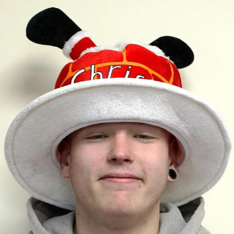 

2021 Inverted Red Christmas Hat Leg Santa Hat Stuck In The Chimney Novelty Christmas Hats for Adults Kids Christmas Hat