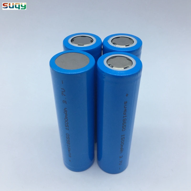 Suqy 4 шт./лот 100% Новый оригинальный 18650 Аккумулятор для фонарика 3 7 в 1500 мАч литий