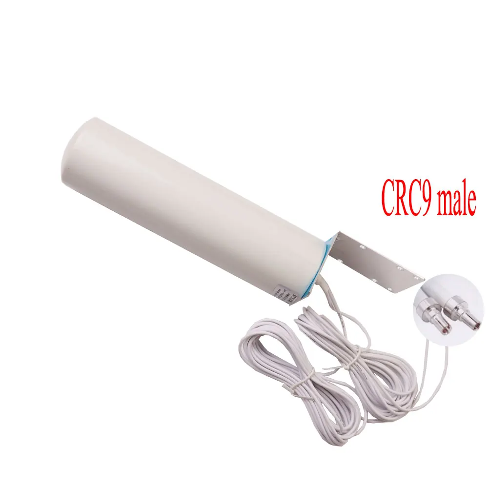 2xTS9 male ZQTMAX WiFi антенна CRC9 4 г LTE антенна SMA 12dBi Omni антенна 3g TS9 мужской 5 м двойной кабель для huawei B315 E8372 E3372 zte роутеры - Цвет: 2xTS9 male