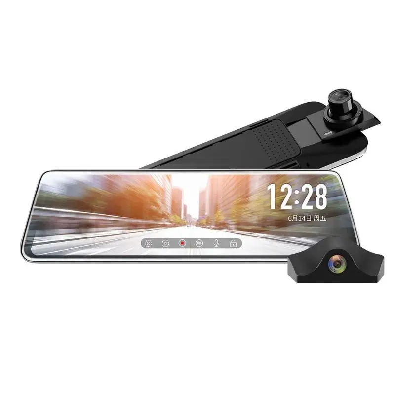 JADO D230 поток медиа зеркало заднего вида DVR камера ADAS Dash Cam 9,3" ips сенсорный экран Full HD 1080P видеорегистратор ночного видения - Название цвета: D230 With Camera