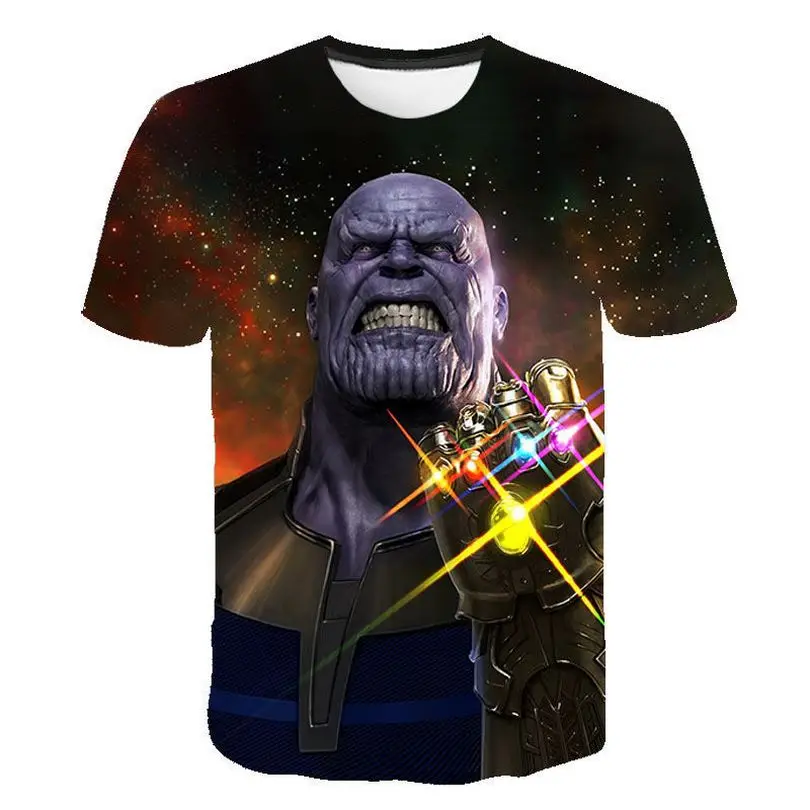 Футболка с 3d графикой Marvel Thanos Polera Hombre футболка вырезом лодочкой Homme Camiseta Masculina