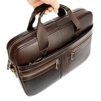 male genuine leather laptop bag 13 14 15 4 inch business travel messenger men real cow leather shoulder laptop bag