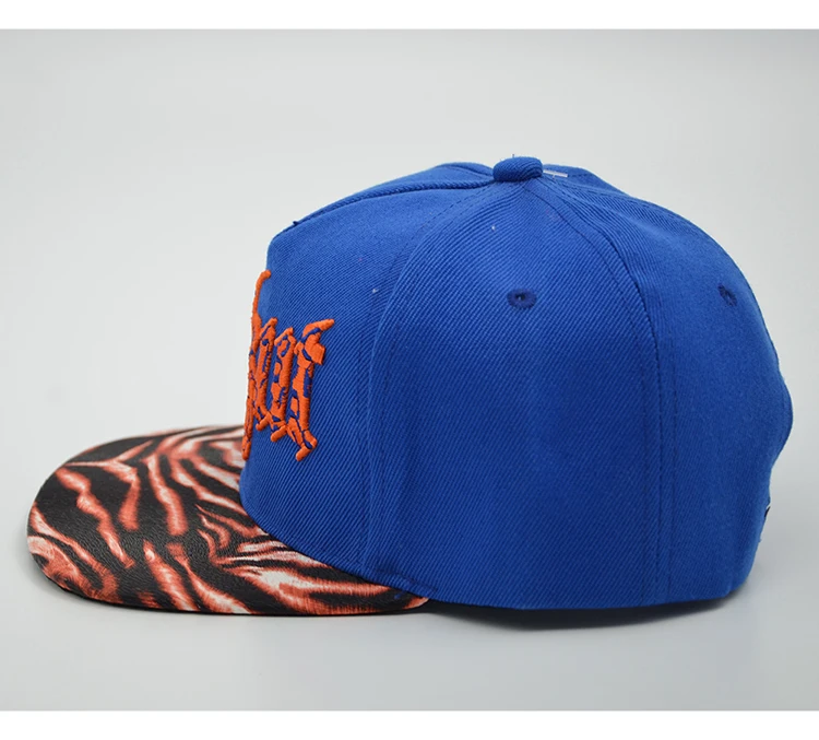 Высококачественная бейсболка с вышивкой кожаная плоским козырьком в стиле