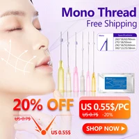 20pcs hot mono on sale hilos tensores faciales fio face lift nose eye brow barb screw 26g 27g 29g 30g 38mm facial pdo thread
