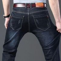 classic mens jeans 2021 new business fashion stretch denim trousers male black blue brand pants