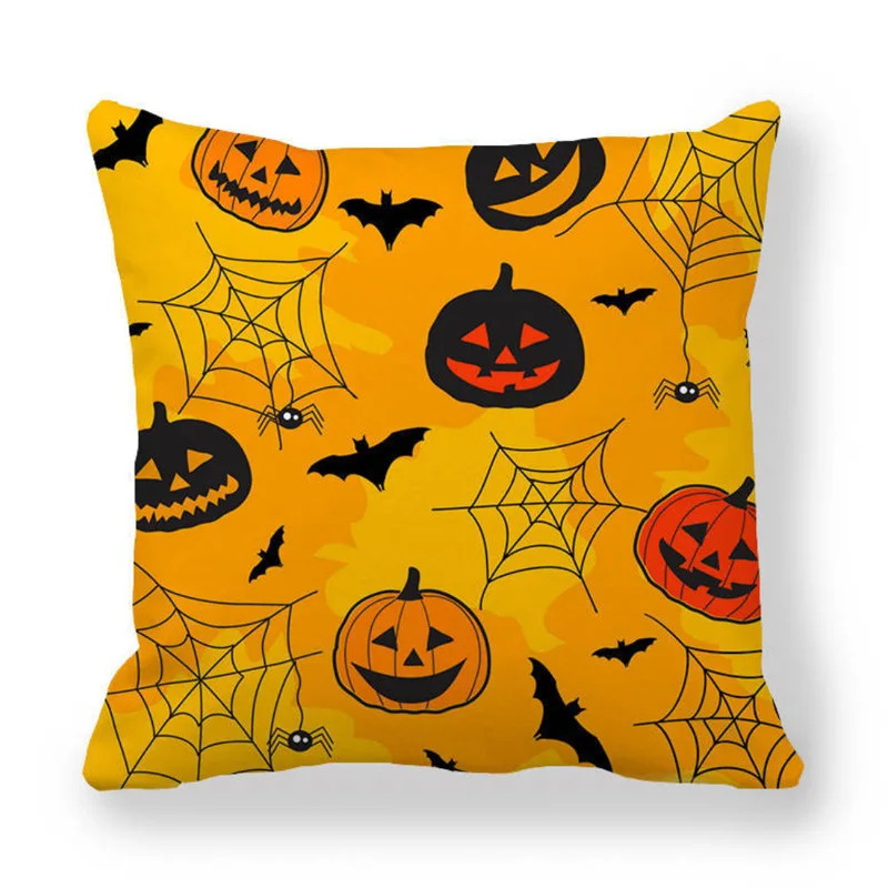 Halloween Collection Cartoon Horror Pumpkin Bat Ghost Pillowcase Decorative Hotel Car Chair Home Decor Pillow Case | Дом и сад