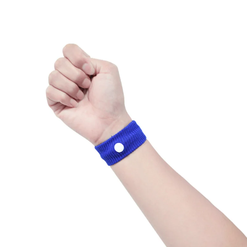 2PCS Adjustable Travel Anti-Nausea Wrist Bands Reusable Cotton Band Anti Nausea Wristbands For Car Motion Sea Sick Ship | Спорт и