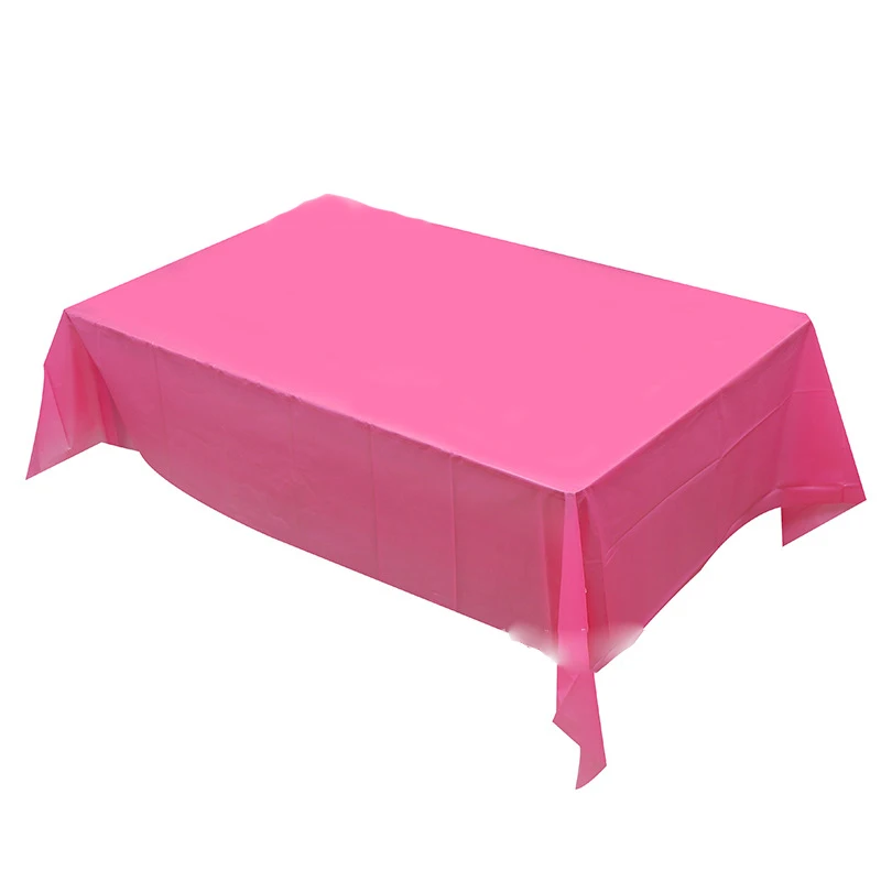 Вечерние однотонные розовые скатерти для детского душа с днем рождения