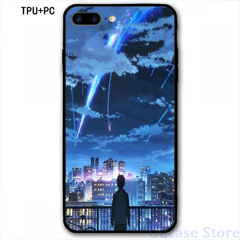 Чехол для телефона Kimi no na wa (ваше имя) iPhone 12 Pro 11 X XR XS Max 8 7 6 6s Plus 5s мягкая стеклянная