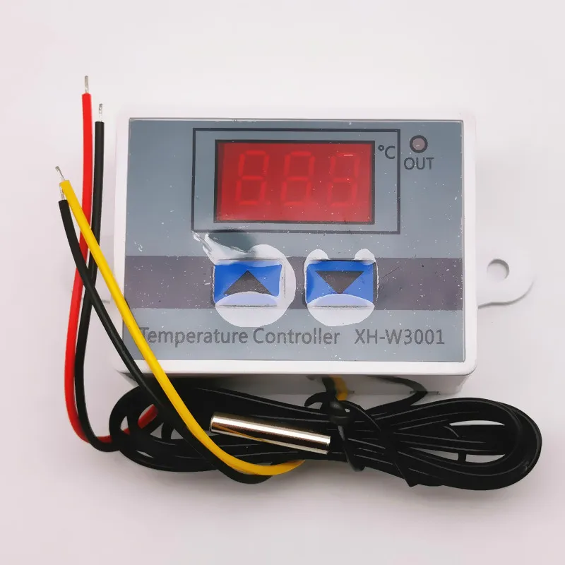 

Регулятор температуры, цифровой светодиодный термостат с NTC датчиком W3001, 12 В, 24 В переменного тока, 110-220 В переменного тока, 10 А