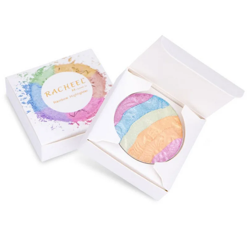 Радужные тени для век мерцающие палитры Румяна Блеск лица цветные Палитра