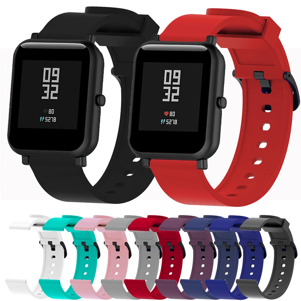 Силиконовый ремешок для Xiaomi Huami Amazfit GTS GTR 42 мм браслет Bip Bit Pace Lite наручный 20