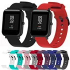 Ремешок силиконовый для Xiaomi Huami Amazfit GTS GTR, браслет для Huami Amazfit Bip Bit Pace Lite, ремешок на запястье 20 мм, браслет для часов