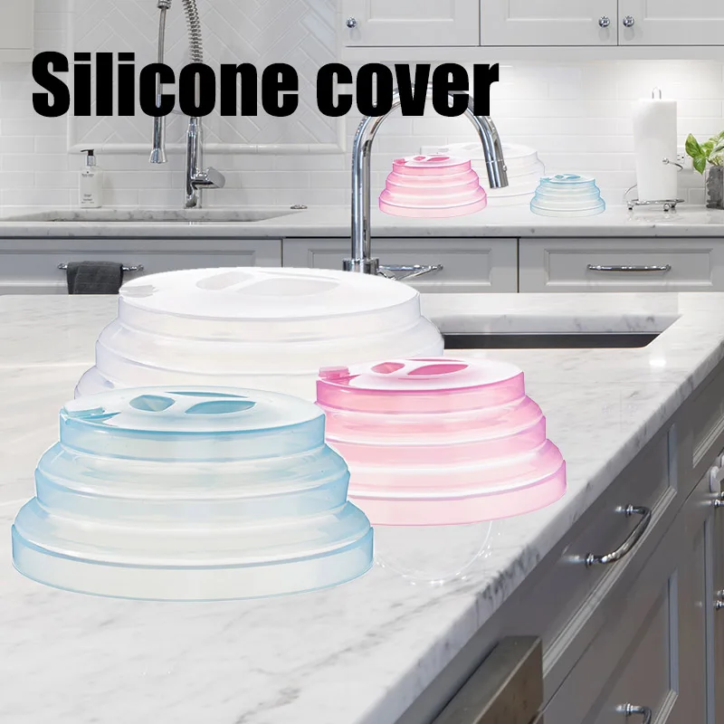 

NEW Silicone Folding Fresh Cover Food Grade Transparent Sealed Cover