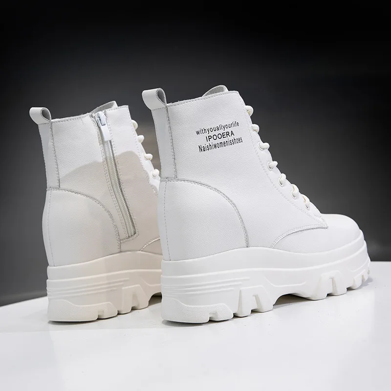 DONGNANFENG/Женская обувь из натуральной кожи ботинки на платформе зимние теплые меху