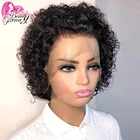 Женский парик с кудрявыми волосами, 13x1 T