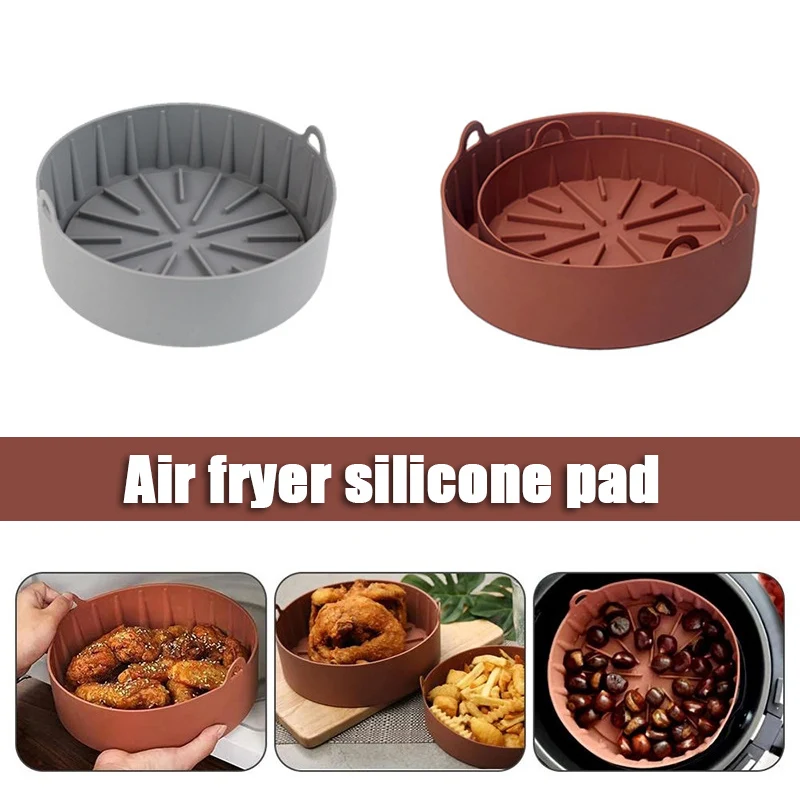 

Air Fryer Silicone Pot Multifunctional Reusable Liner Heat Resistant Oven Accessories For Home Kitchen Baking Microondas
