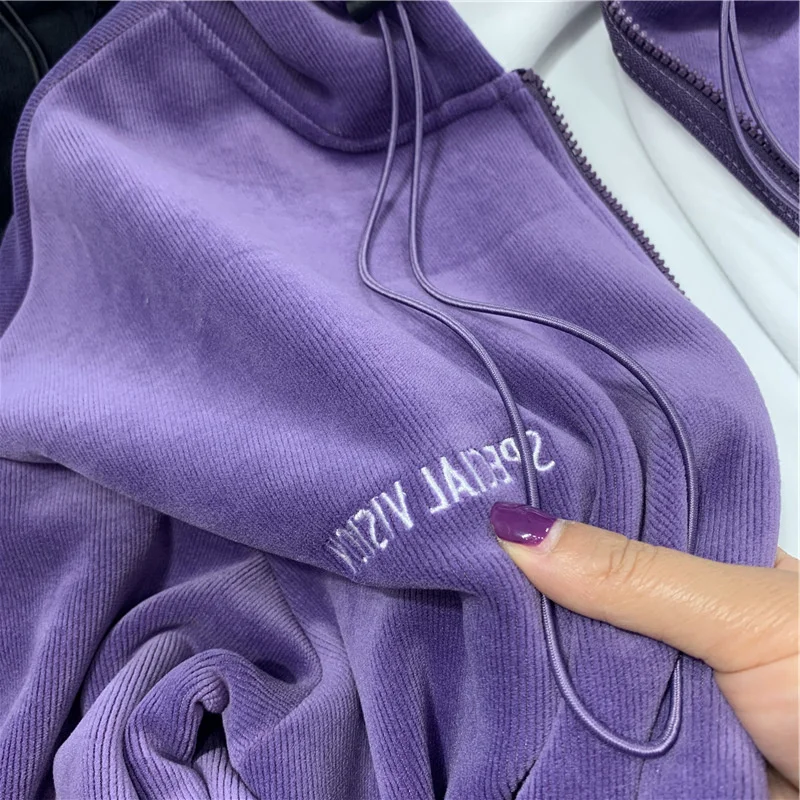 

Autumn and Winter New Korean Version Hoodie Female Student Loose Joker Add Fleecy Add Thick Casual Cardigan Coat Ins Tide